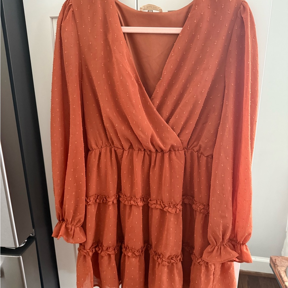 Altar'd State Terracotta Textured Dress